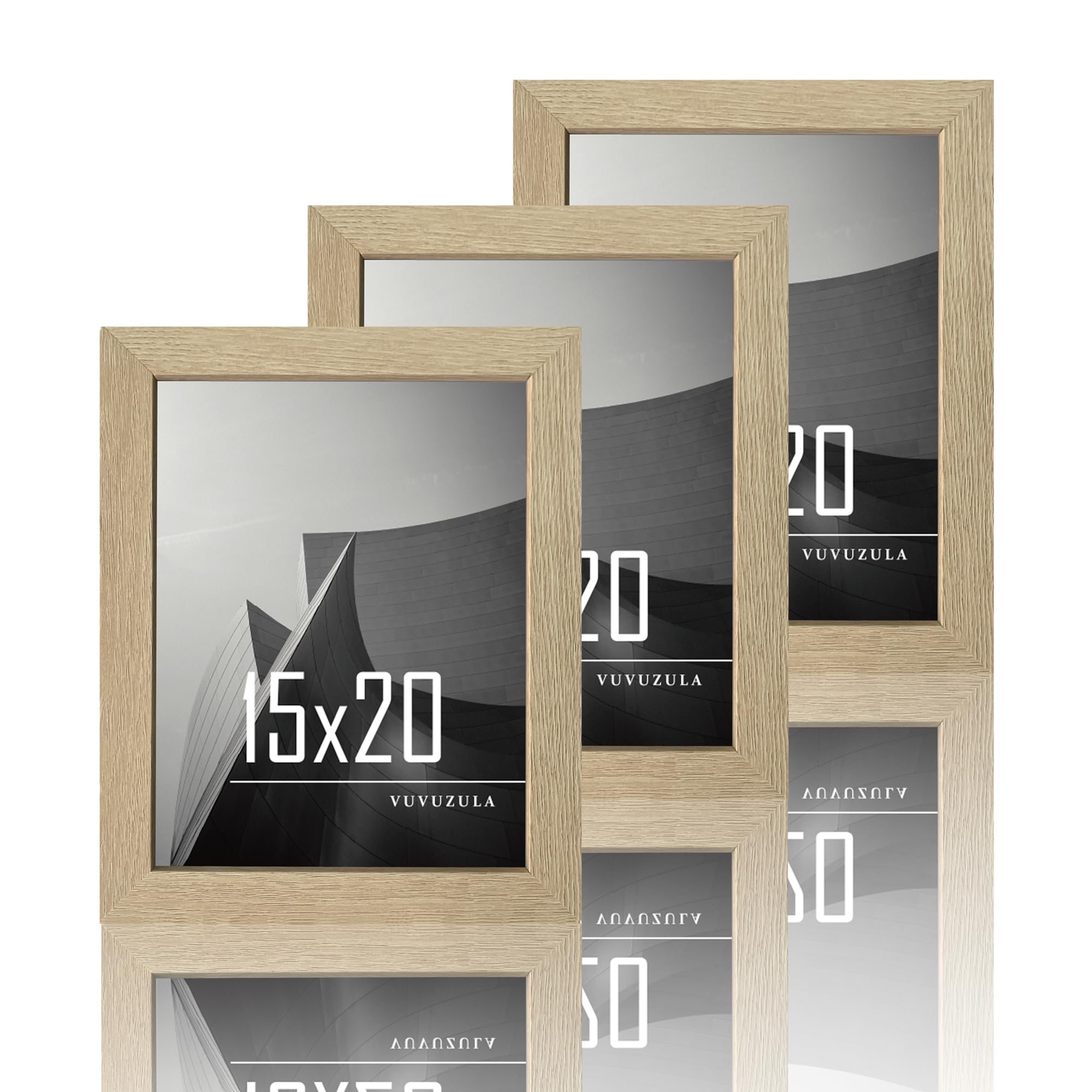 VUVUZULA Bilderrahmen 10x15cm Schwarz Holz Fotorahmen 4x6 Zoll Holzrahmen MDF Rahmen 10x15cm 3er Set