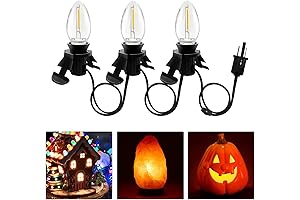 Christmas Village Tree Display Accessory Cord with 3 LED Lights