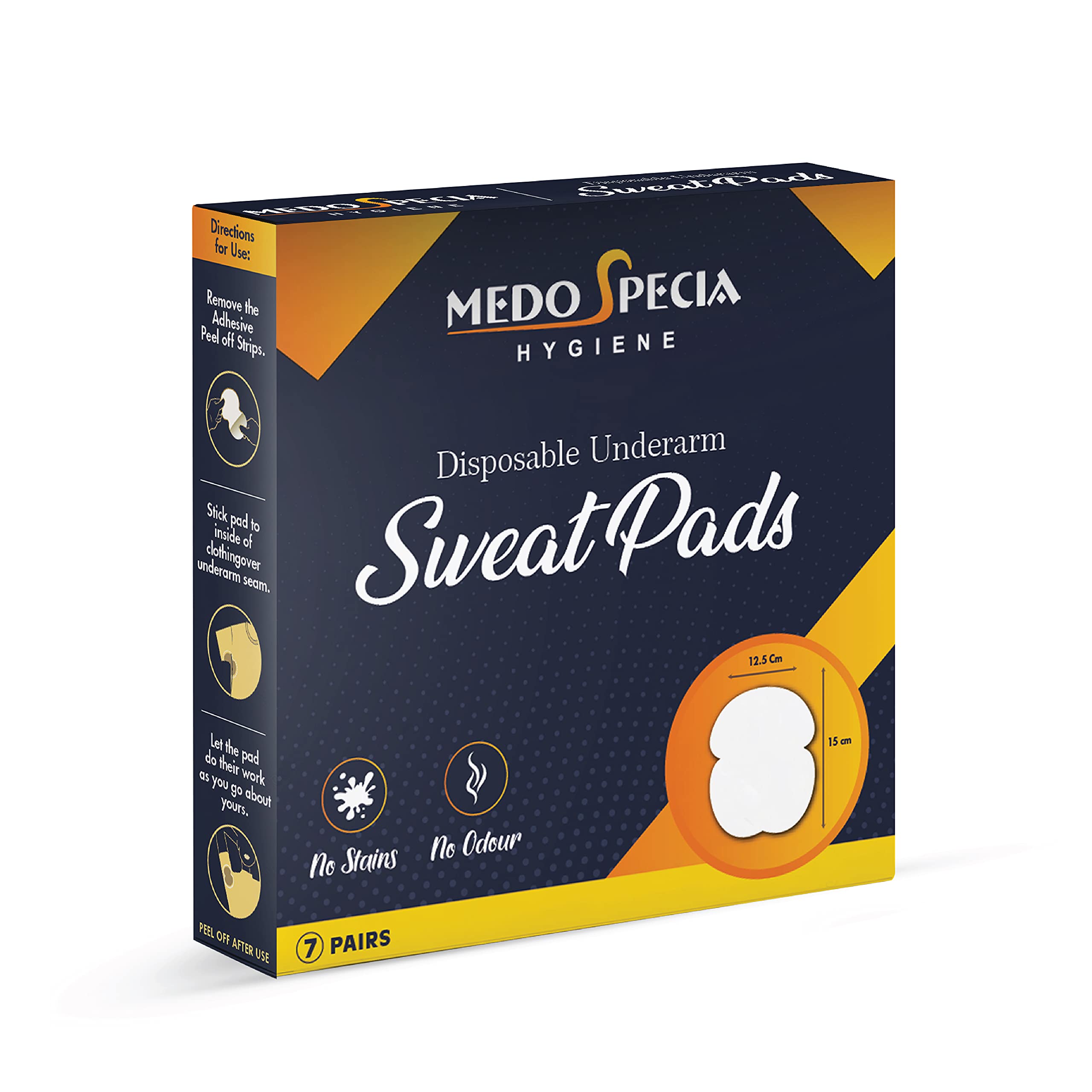 Medo SpeciaSweat pads for Underarms women-Breathable and Deodorizing-Underarm pads for women-Blocks Sweat and Underarm Stains- 28 Pairs of Arm Pads