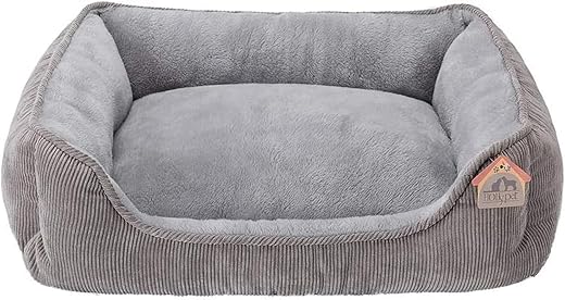 Hollypet Cat Bed Small Dog Bed Pet Bed for Cats and Puppy, Soft Pet Sleeping Bed Breathable Pet Cushion, Grey(55 * 45 * 15cm)