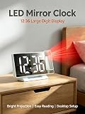 ChayWillow LED Projection Alarm Clock 4-Level – Led Mirror Digital Display