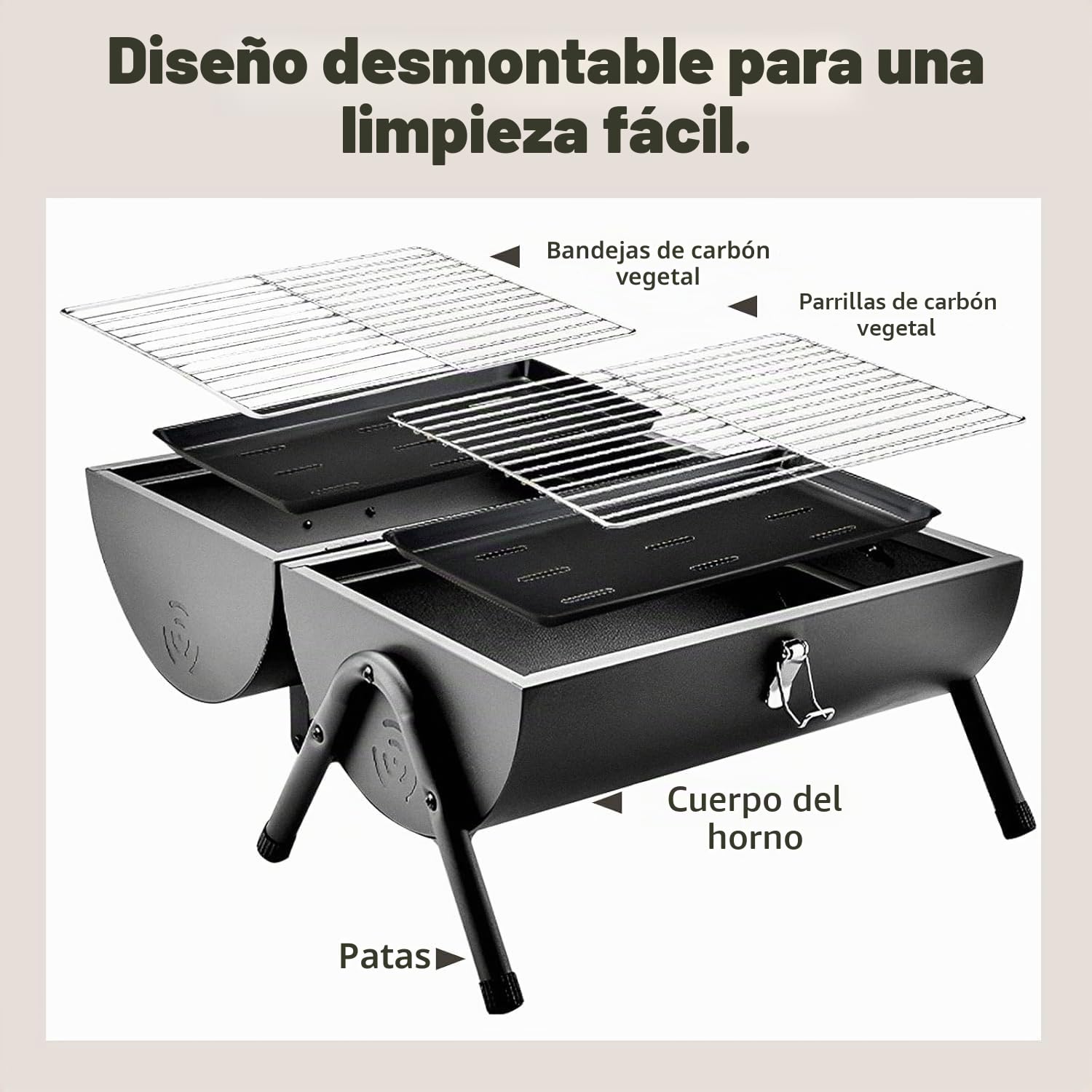 Barbacoa de doble cara de acero inoxidable con función de parrilla de doble cara, ligera, compacta, plegable, portátil, ideal para camping, festivales