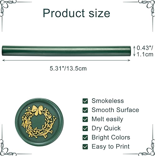 Miniatura 9 de Yoption Paquete de 16 varillas de cera de sellado de pistola de pegamento de Navidad para sello de cera ideal para invitaciones de boda tarjetas