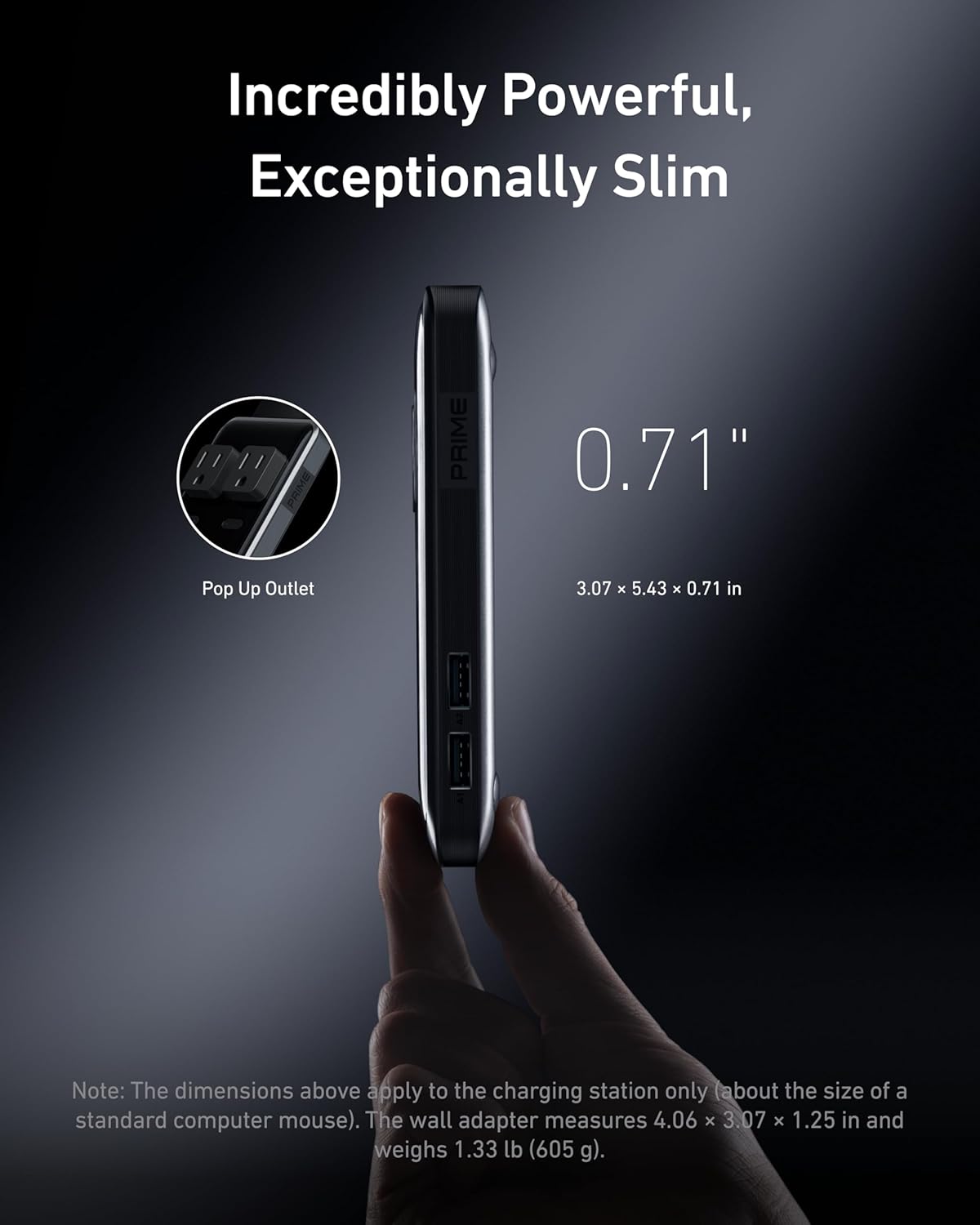 Anker Prime Charging Station, 240W 8-in-1 Power Strip, 5ft Detachable Extension Cord with Multiple Outlets, 2 AC, 4 USB C, 2 USB A, for iPhone, MacBook, Desk Accessories, Home Office (Not for Travel)