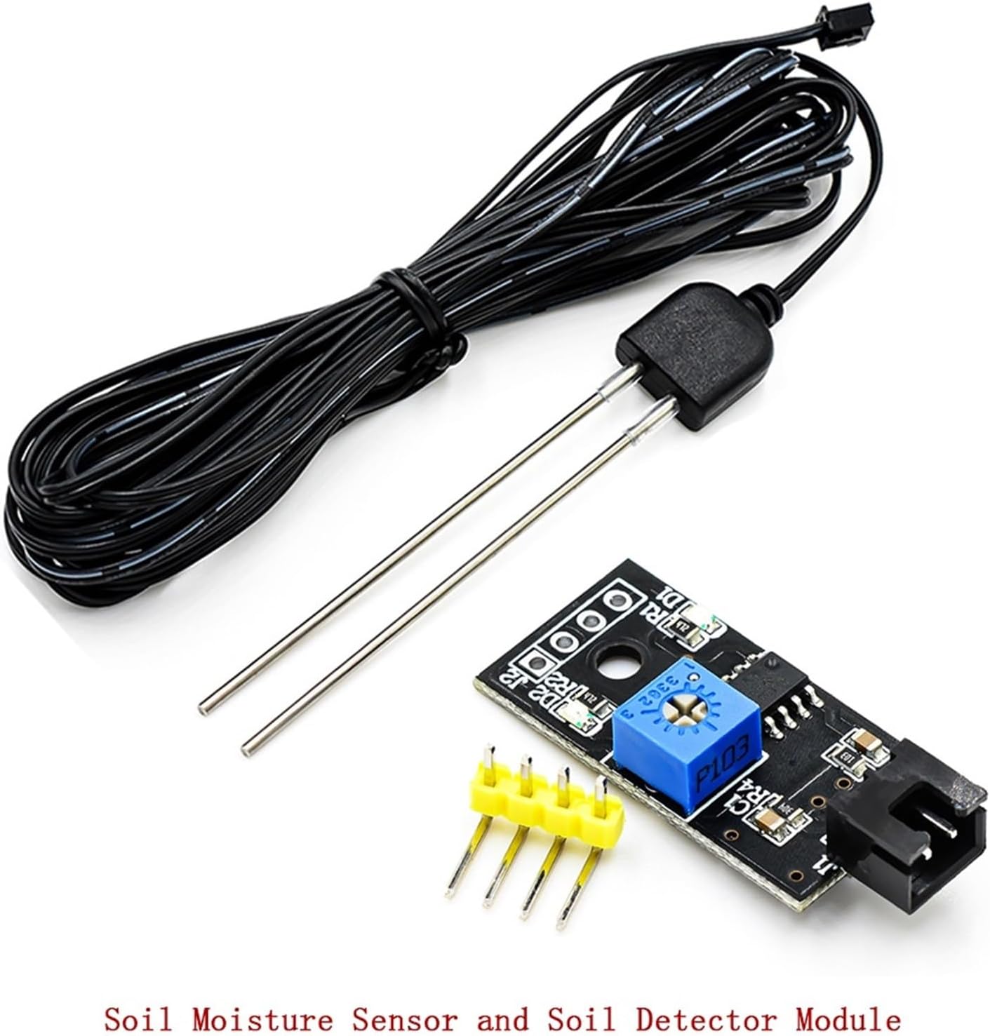 1pcs Soil Moisture Sensor and Soil Detector Module Soil Moisture Test Soil Humidity Test Corrosion Resistance Probe(1pc)