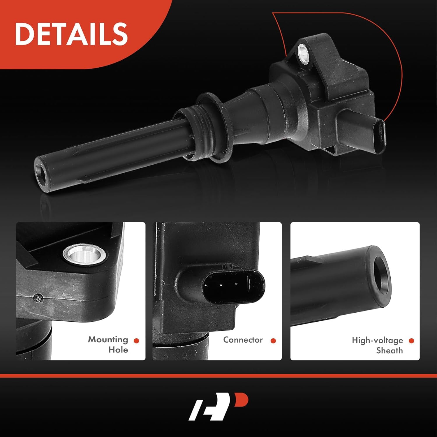 A-Premium Ignition Coil Compatible with Land Rover Vehicles - L4 2.0L - Discovery Sport 2018-2020, Range Rover Evoque 2018-2020, Range Rover Sport 2019-2020, Range Rover Velar 2018-2020