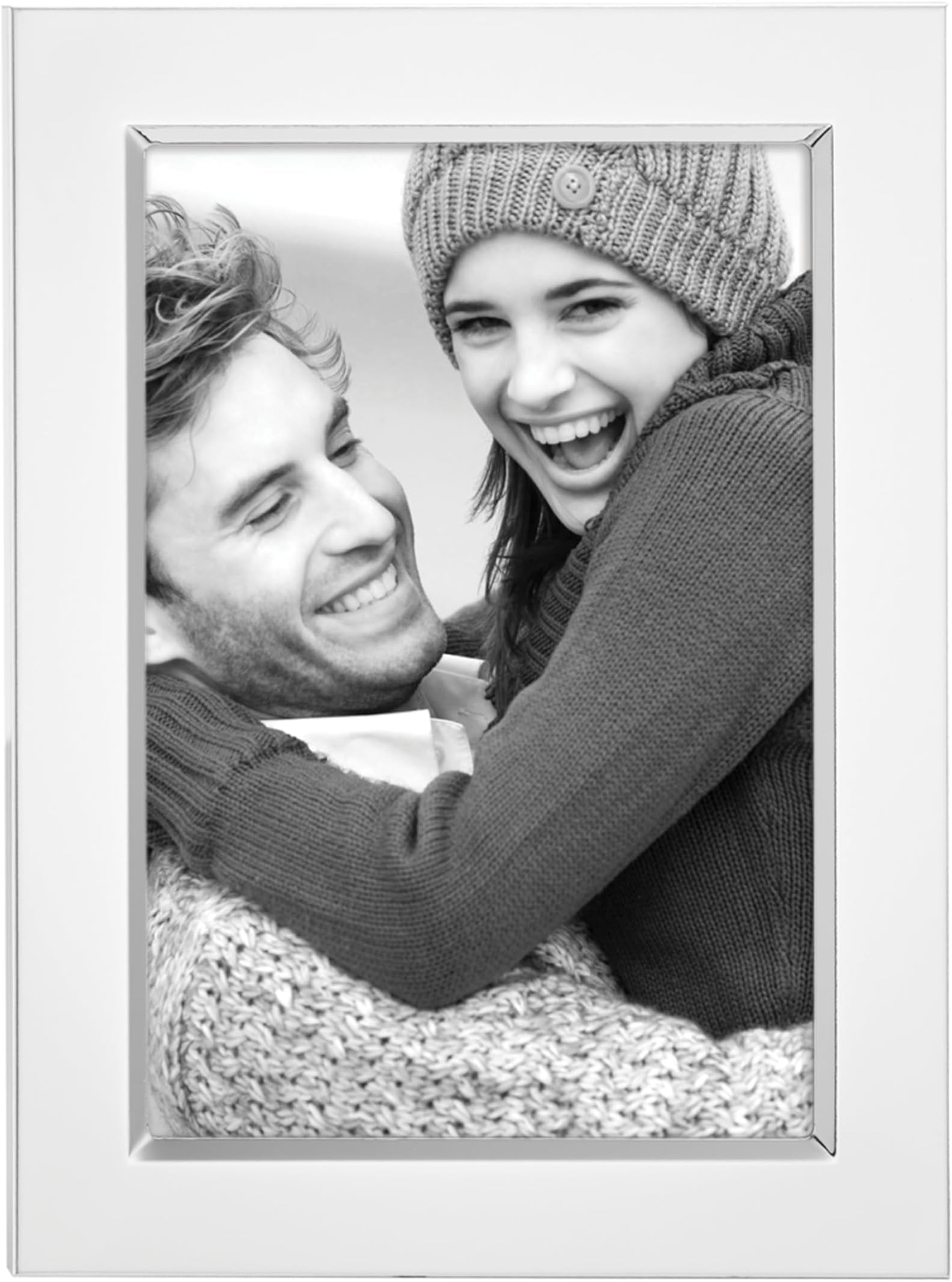 Classic Channel 5 x 7 Inch Silverplated Picture Frame, Metallic