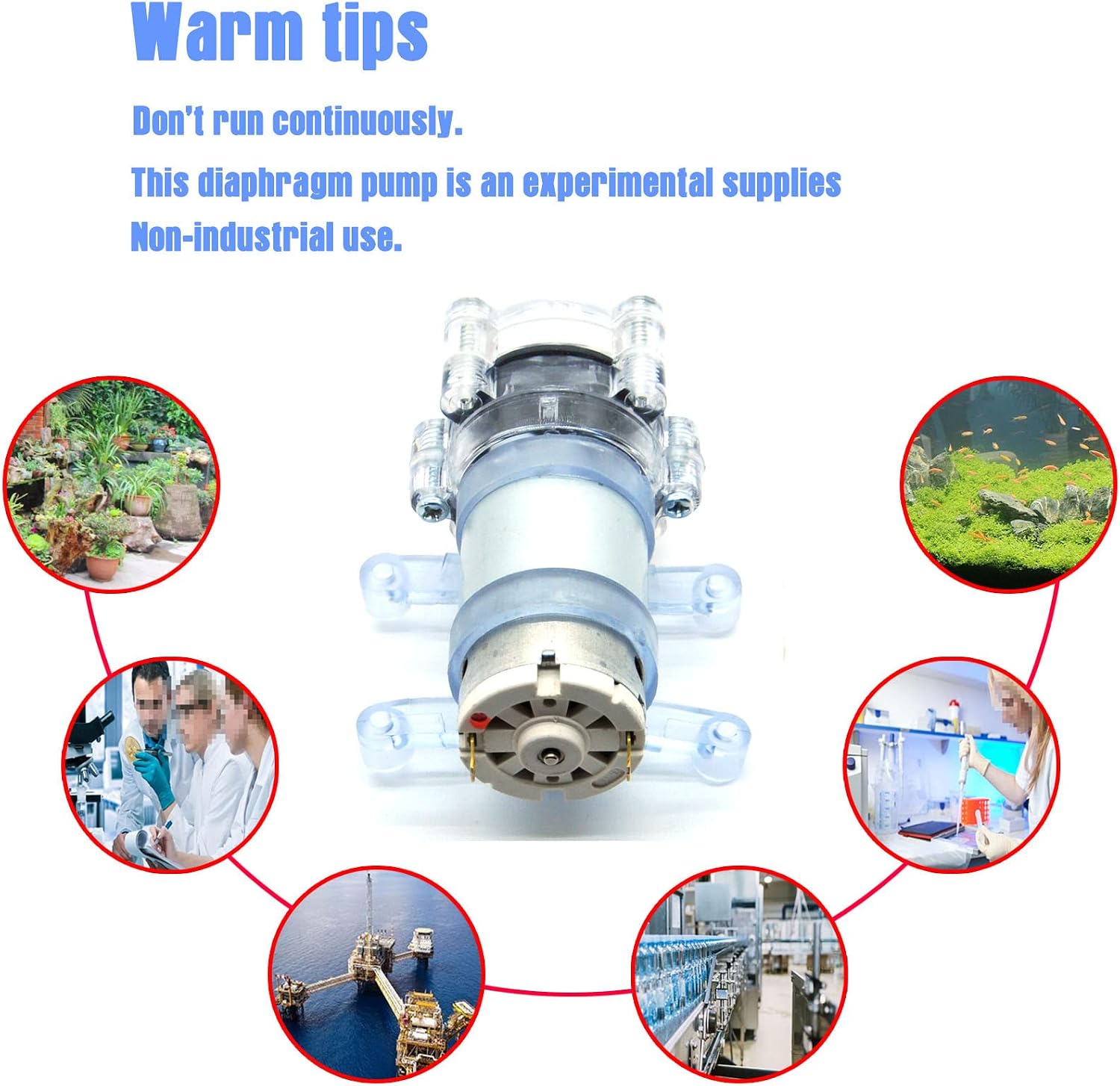 Gikfun R385 Self-priming Diaphragm Pump with 12V 1A US Plug for Water Dispenser, Cooler, Small Pumping Projects Diy