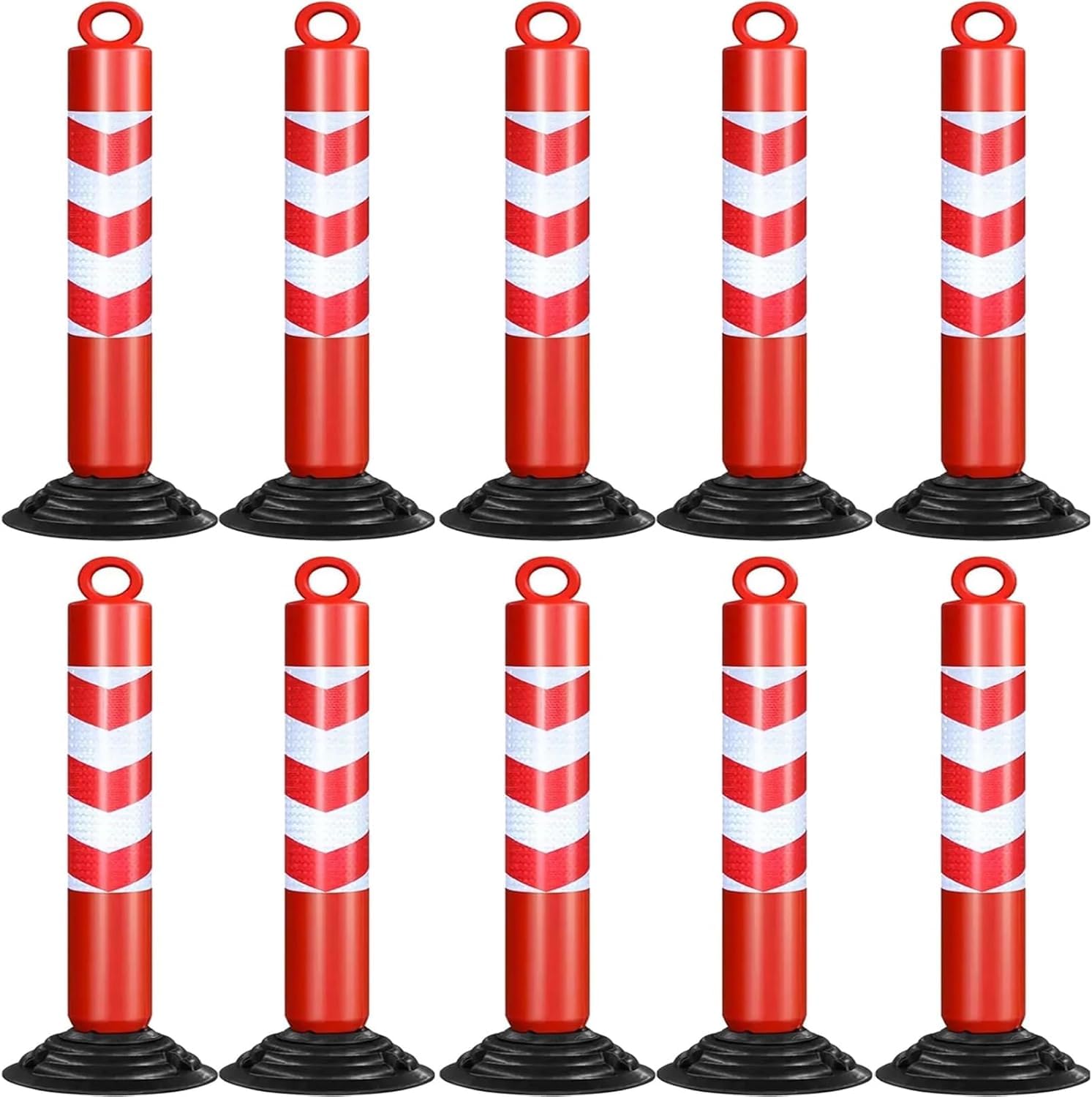 Cônes De Signalisation Routière, Poteaux De Délimitation, Panneaux De Signalisation D'Allée, Poteaux De Délimitation avec Base Lestée, Lot De 2, 4, 6, 8 Ou 10 Bornes De Sécurité pour Zones À