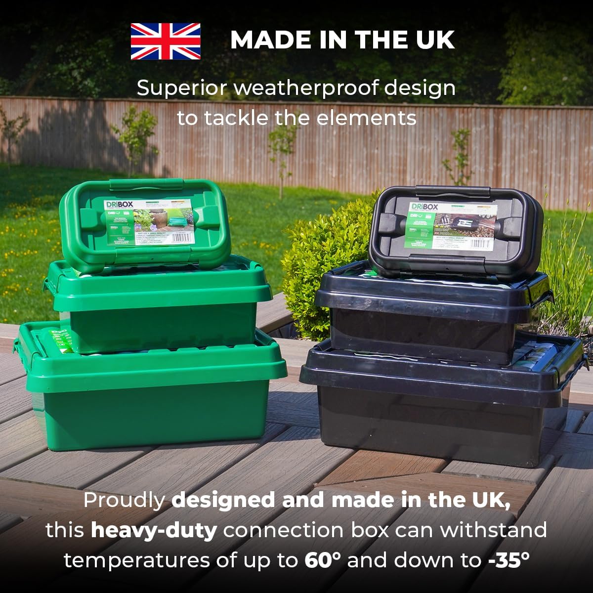 Dri-Box FL-1859-330G IP55 Weatherproof Box, Green, Large