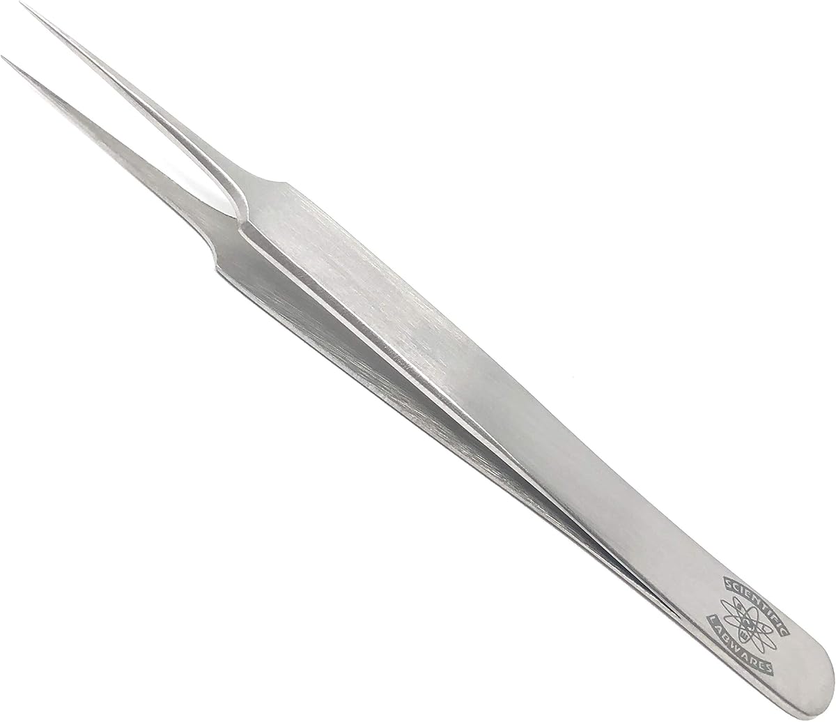 Stainless Steel Lab Forceps with Tapered Ultrafine Tips