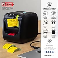 Vista 2 de LABELWORKS Epson LW-PX800 Industrial Wireless Label Maker - Desktop Label Printer Compatible with Large Variety of Tape Types