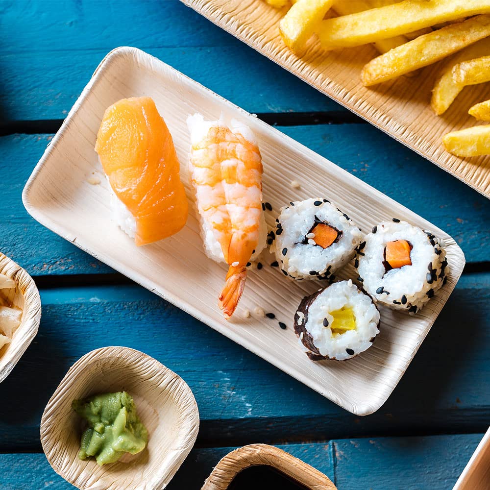 BIOZOYG Dipschalen 25 Stück 30 Ml Rund - Palmblatt Mini Schälchen Fingerfood Schalen Einweg - Alternative Zu Holz, Kleine Schälchen Für Dips, Saucen