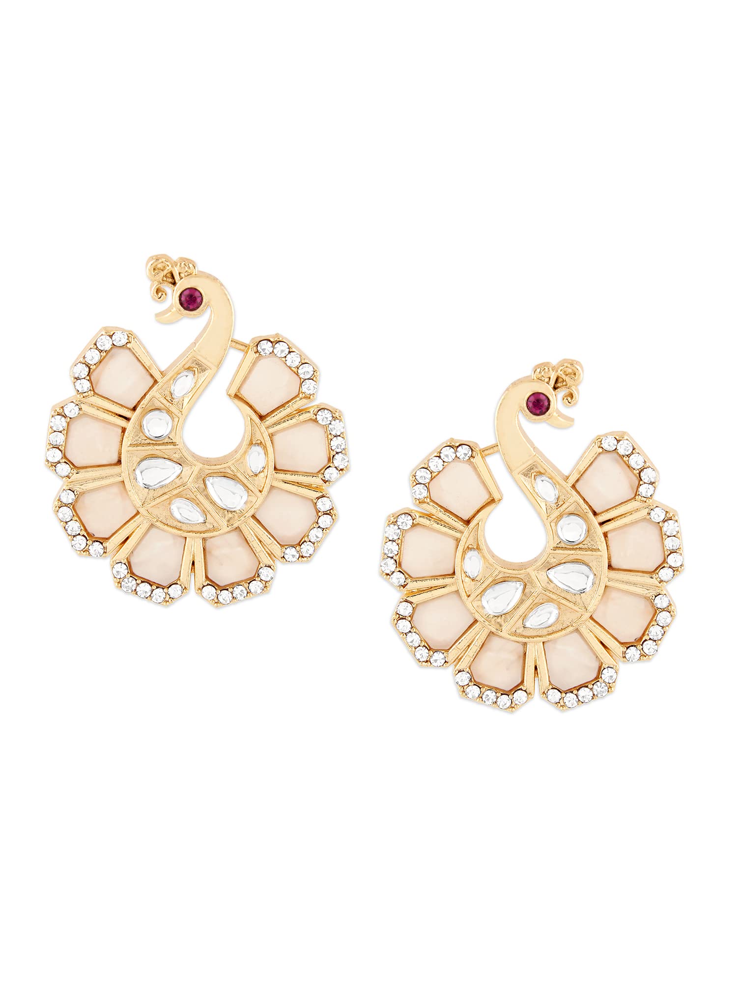 See full amazon price history chart for Zaveri Pearls Gold Tone Peacock Inspired Dazzling Austrian Diamond Studs Earring For Women-ZPFK15888 Zaveri Pearls Gold Tone Peacock Inspired Dazzling Austrian Diamond Studs Earring For Women-ZPFK15888 (B0C4H97FG3) Amazon Price History, Amazon Price Tracker