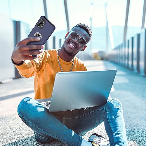 Miniatura 7 de Gritup Funda Galaxy A23 5G Con Protector De Pantalla HD, A Prueba De Golpes 360 Soporte De Anillo Magnético Kickstand Para Samsung A23 5G - Azul
