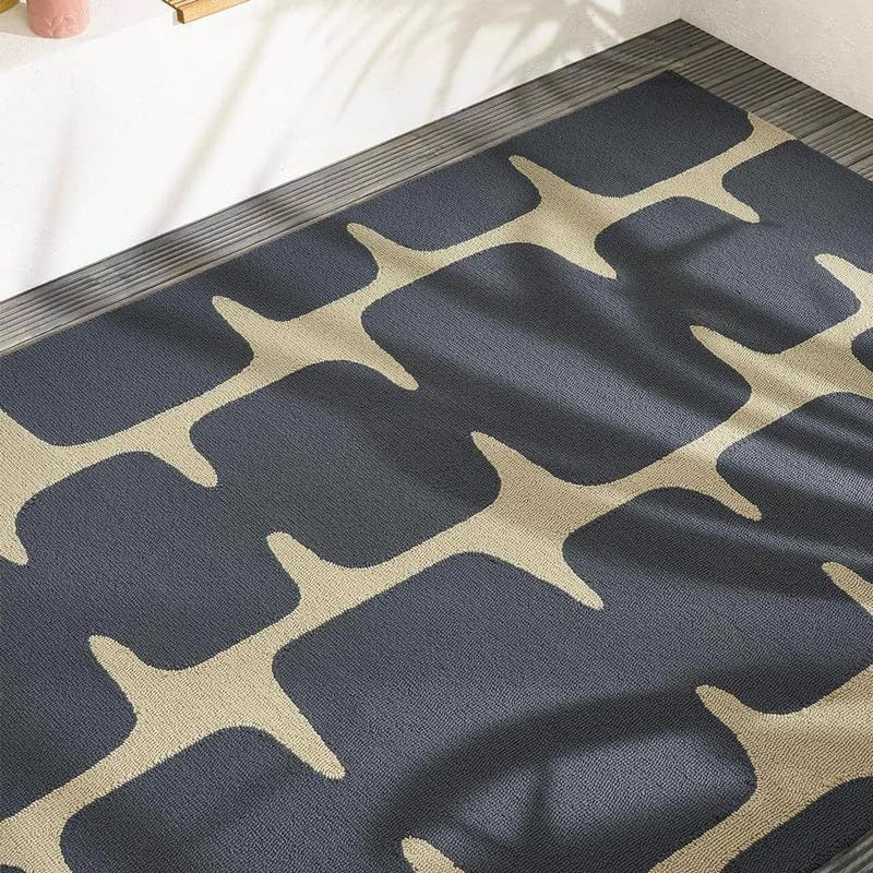 Image of Hand-Tufted Woolen Large Carpets for Living Room 8x11 Green Beige Color Anti-Skid Area Rug High Pile Thick Carpet & Rugs for Hall & Bedroom
