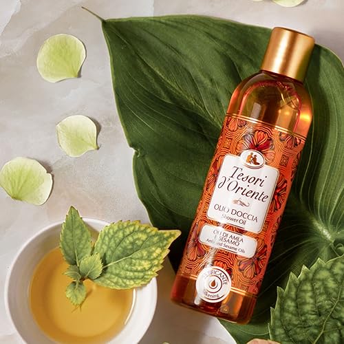 Miniatura 5 de Tesori d'Oriente Aceite de ducha, con amla y sésamo, aceite de ducha limpiador y calmante prémium para mujeres, 8.45 fl oz [Hecho en Italia] (Argán