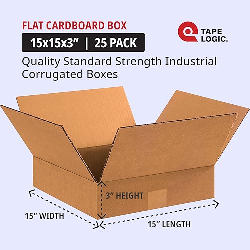 Miniatura 50 de Selecciona un tamaño: cajas planas de Tape Logic, Kraft, 10