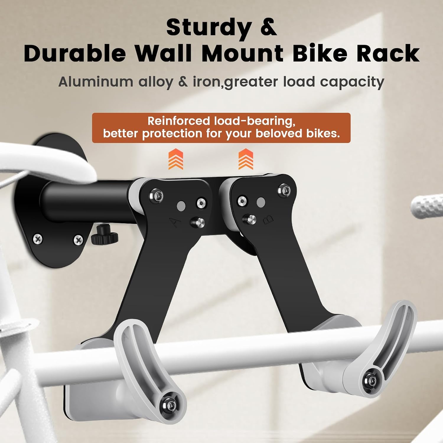 WILDKEN Bike Wall Mount, Indoor Bike Rack for Garage with Adjustable Bike Rack Garage Bike Hanger for Bike Storage - Bike Hook Bicycle Storage for Road, Mountain or Hybrid Bikes
