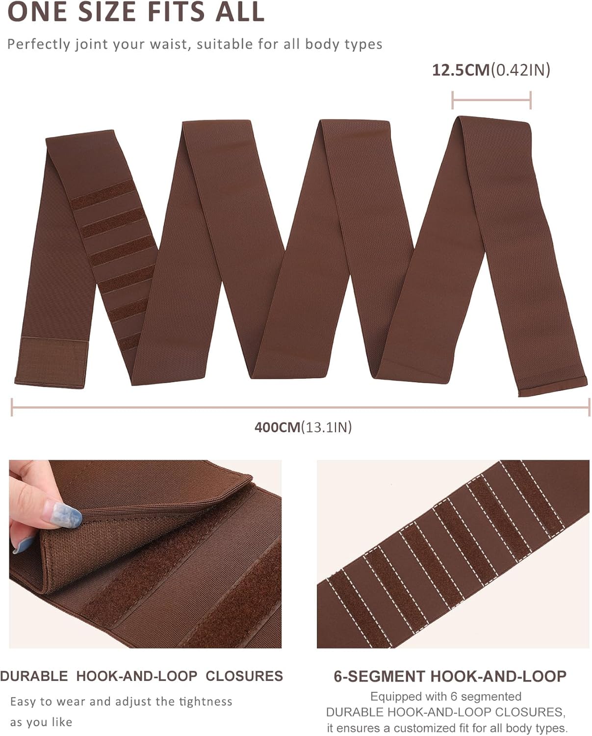 FeelinGirl Waist Trainer for Women Tummy Control Trimmer Belt Waist Cincher Bandage Wrap Plus Size Body Shaper - Image 4