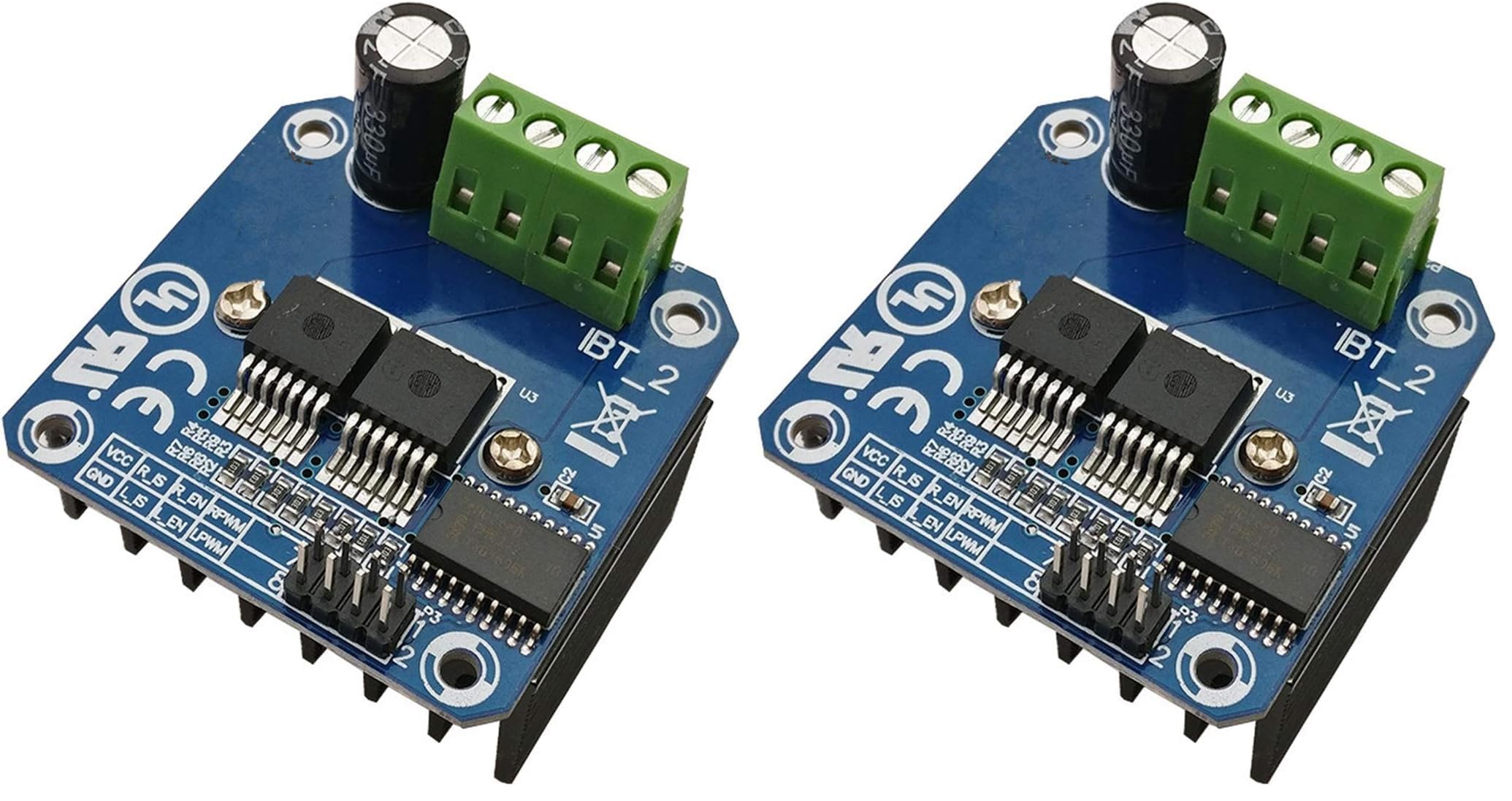 Gisoanudt 4 Stück BTS7960 43A Hochleistungs-Motortreibermodul Smart Car Driver Module für Current Limit Gisoanudt 4 Stück BTS7960 43A Hochleistungs-Motortreibermodul Smart Car Driver Module für Current Limit