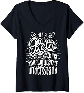 Womens Its A Keto Thing National Keto Day Christmas Gift V-Neck T-Shirt