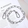 JJUNW Pack of 2 Stainless Steel Chains with Carabiner 0.5 m Chain Stainless Steel Chain Metal Chain Link Chain 3 mm Chain Links for Fence Gates Cage Gates Pets Garden Gates Bird Cage