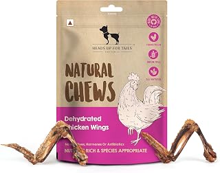 HUFT Natural Chews – Dehydrated Chicken Wings for Dogs – 70 g | Single-Ingredient Dog Treats | No Additives, Antibiotics o... Price In India