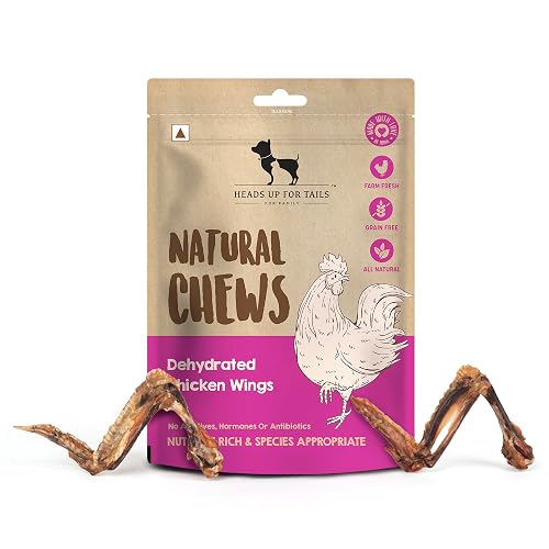 HUFT Natural Chews – Dehydrated Chicken Wings for Dogs – 70 g | Single-Ingredient Dog Treats | No Additives, Antibiotics or Hormones | Grain-Free, No Preservatives | Support Joint Health
