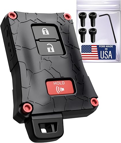 Vista 22 de Funda de repuesto para llavero de alta resistencia para Toyota Tacoma 16-23, Tundra 20-21 y 4 Runner 20-21 – Protector de llave resistente – a Negro