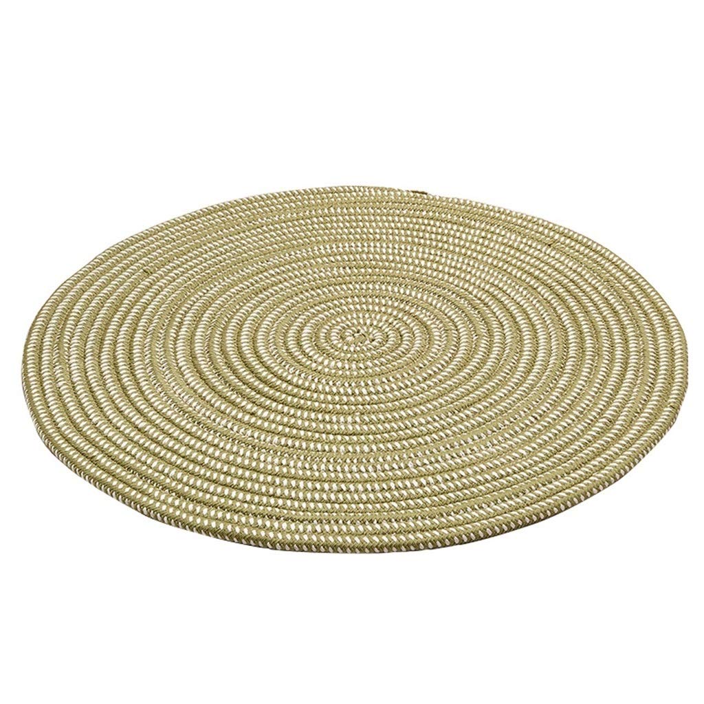Tapis rond tricoté main de 60 cm d'un design artisanal raffiné