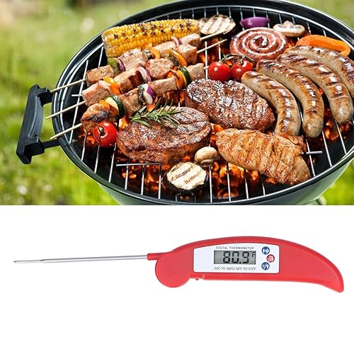 Miniatura 2 de Termómetro de alimentos, termómetro de carne ampliamente utilizado con función de calibración de apagado automático con sonda plegable para cocina
