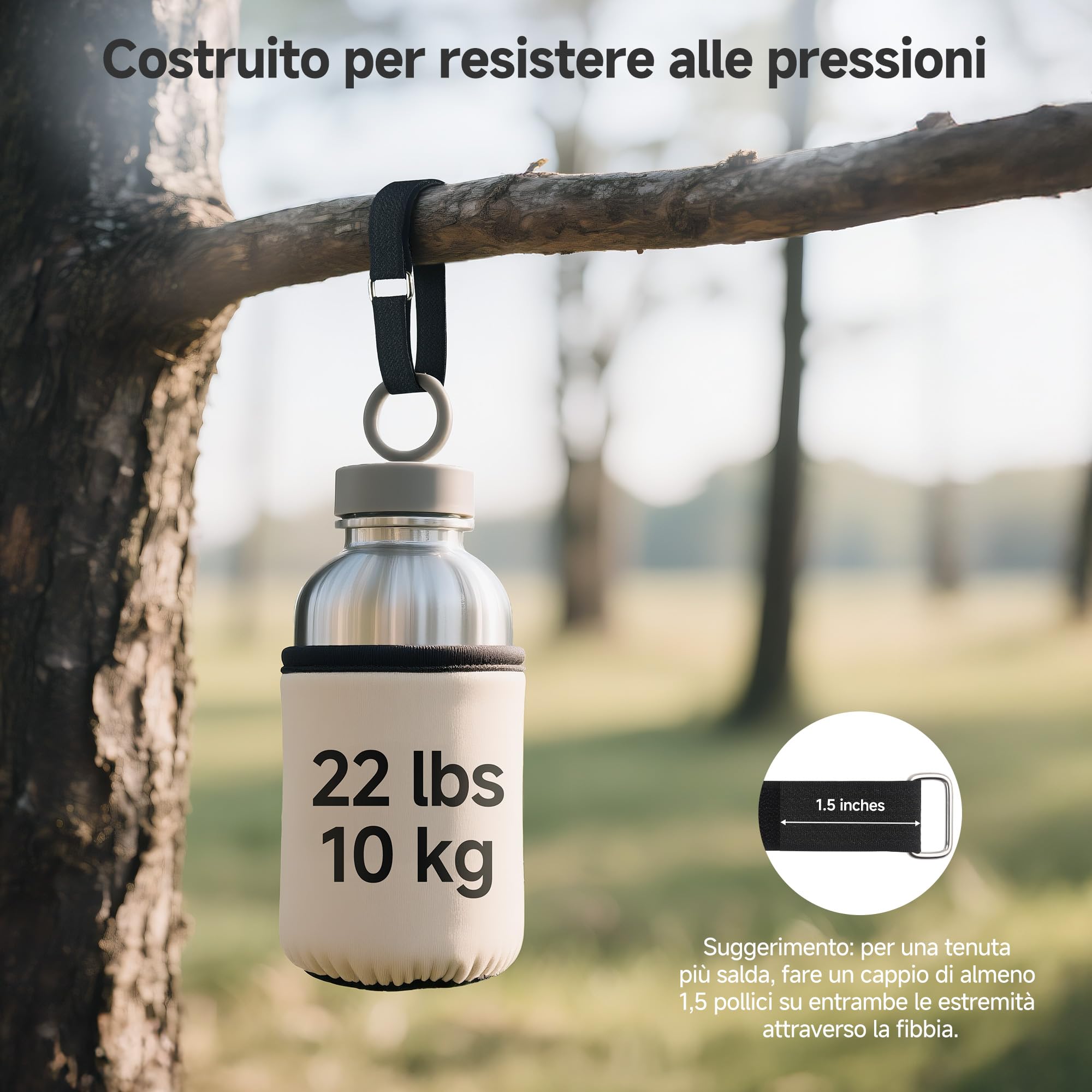 Cable Matters Cinghie a strappo con fibbia, rotolo da 9 m con 45 fibbie metalliche, cinghie regolabili per cavi larghe 15 mm, nero