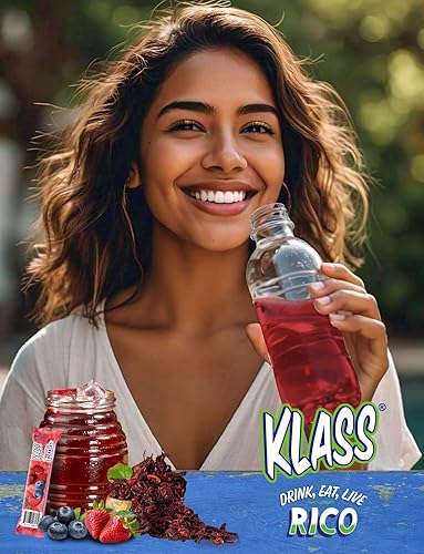 Miniatura 5 de Klass Aguas Frescas Mezcla de bebida en polvo 44 sobres de polvo sin azúcar Sabores - Pepino, limonada de lima, piña, mandarina, fresa, sandía