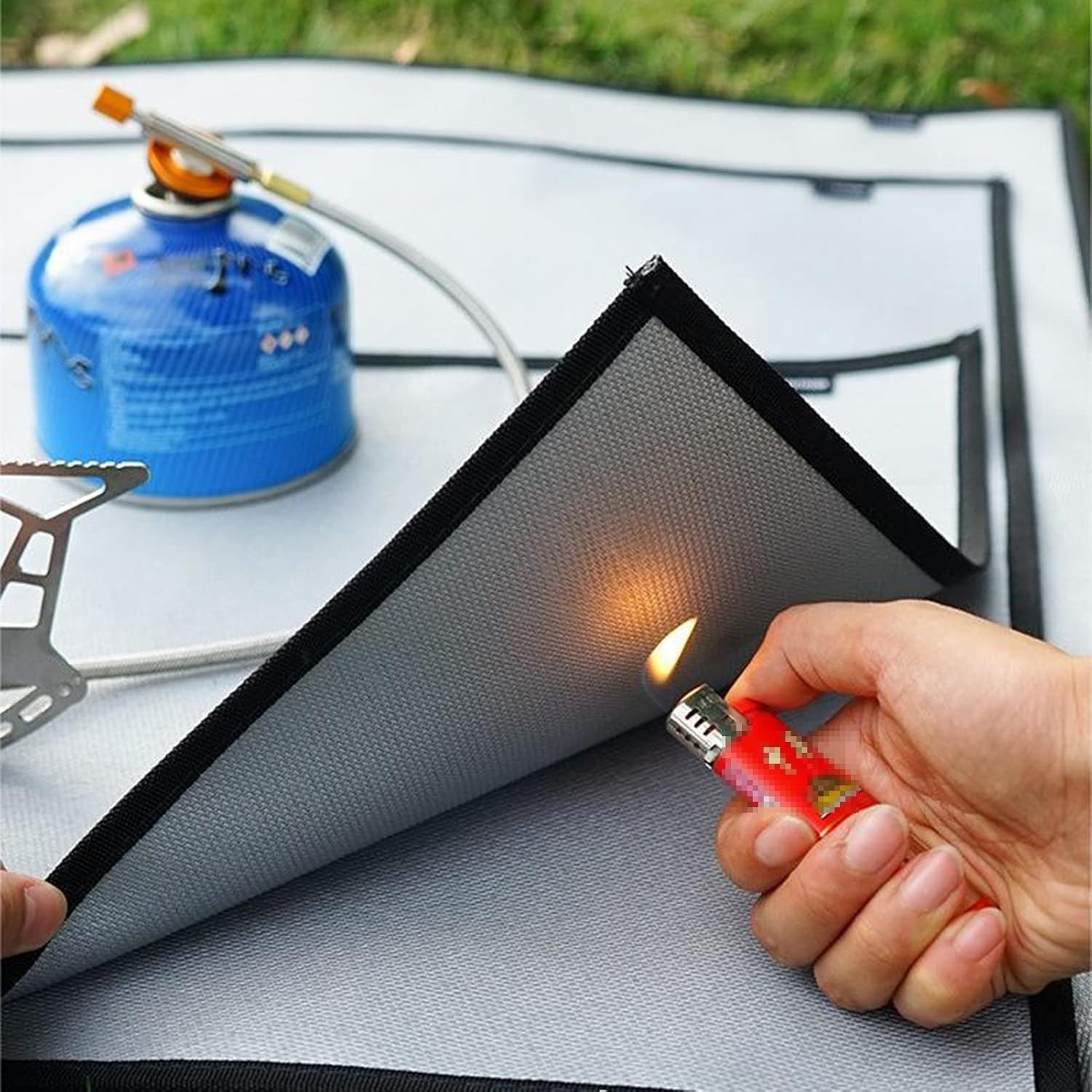 Grill Mat for Deck Protector,Fire Pit Mats for Under Fire Pit,Fire Resistant, Water Resistant, Oil Proof, Easy to Clean Reusable Outdoor Grill Mat