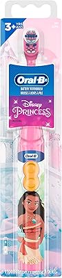 Oral-B Kid's Battery Toothbrush featuring Disney's Princess characters, Soft Bristles, for Kids 3+