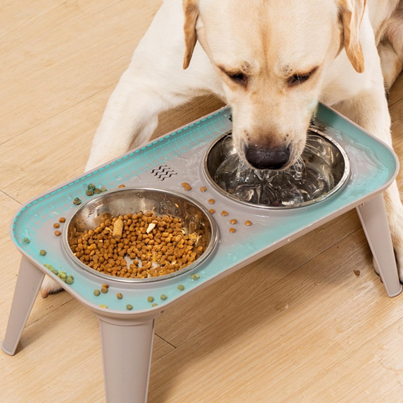 Récipient en acier inoxydable pour soulager le cou - Nourriture surélevée pour chien de grande taille