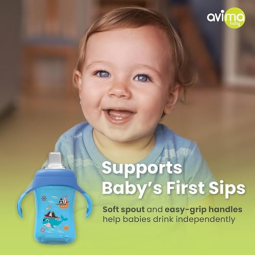 Miniatura 4 de Avima Bebés de boquilla suave de 10 onzas azul juego de 2 Azul / Patchwork, Rosa/Rebel Fun.