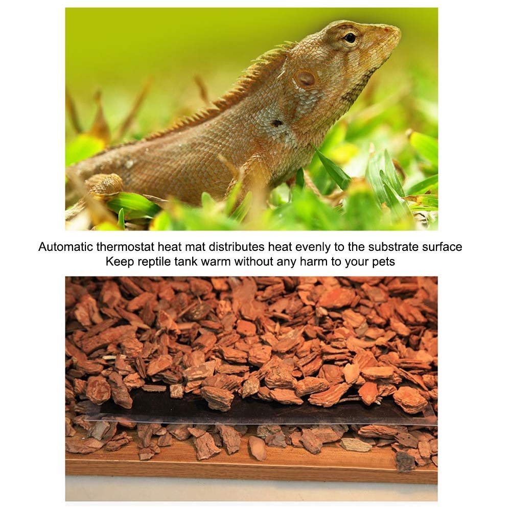 bluesees Reptile Heat Mats, 15W Reptile Heat PadTemperature Adjustable