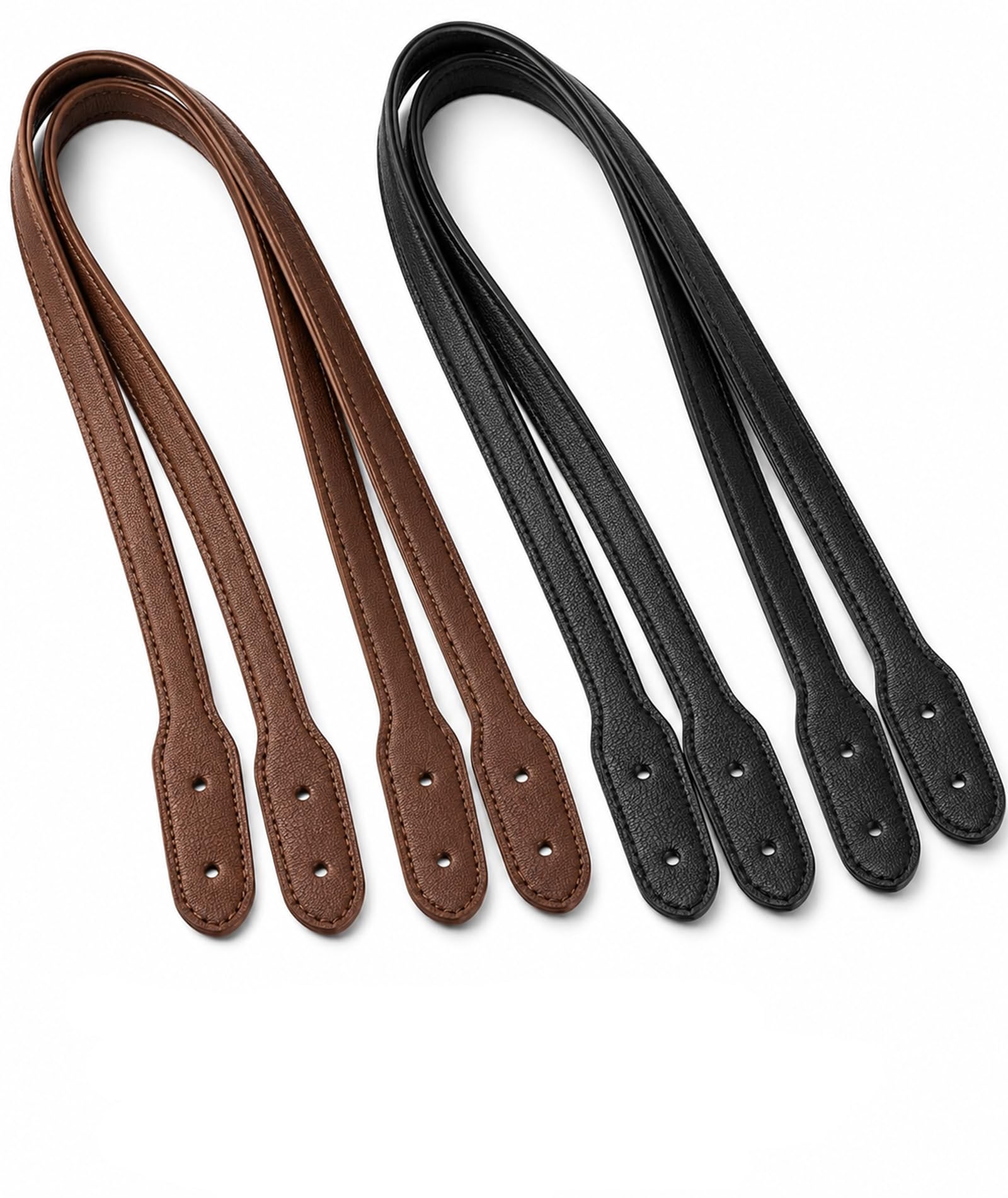 MittiJoy 4PCS 73 cm Bag Handle、Bag Handles for Bag Making, 4 Pieces Leather Handles Set in Brown and Black, Suitable for Purse Repair and DIY Craft Projects-image-40