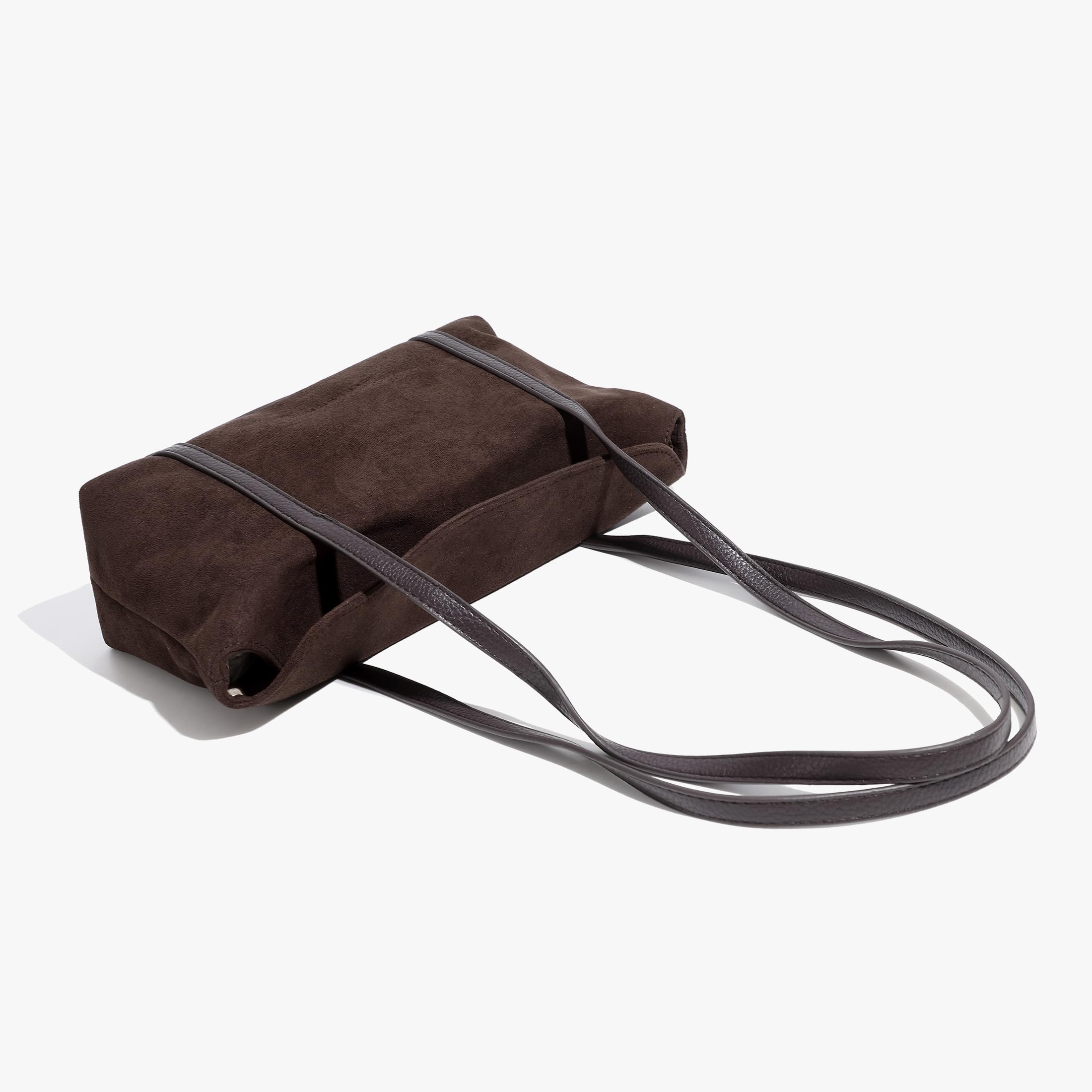 Stylor Women's Slouchy East West Hobo Suede Shoulder Bag (Brown)