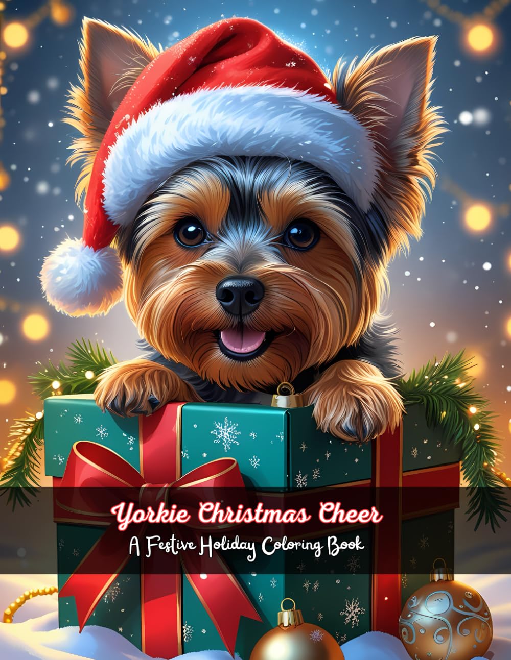 Yorkie Christmas Cheer: A Festive Holiday Coloring Book (Yorkie Terriers Coloring Series)