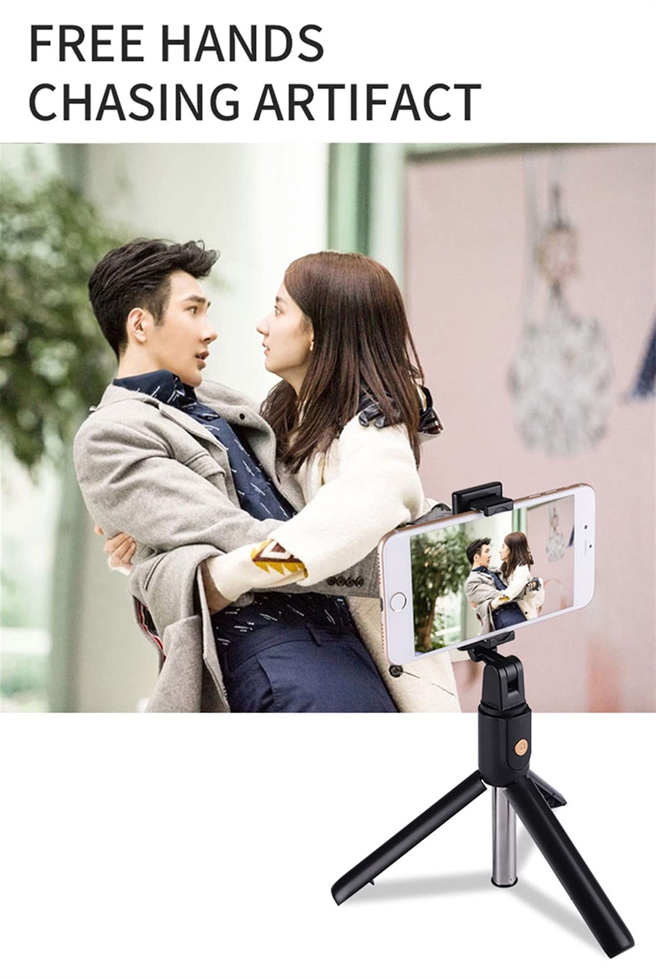 SCRUBY 3 in 1 Bluetooth Selfie Stick Pieghevole Mini Treppiede Portatile Espandibile Monopiede Con Telecomando Per iOS Android (XT09s)
