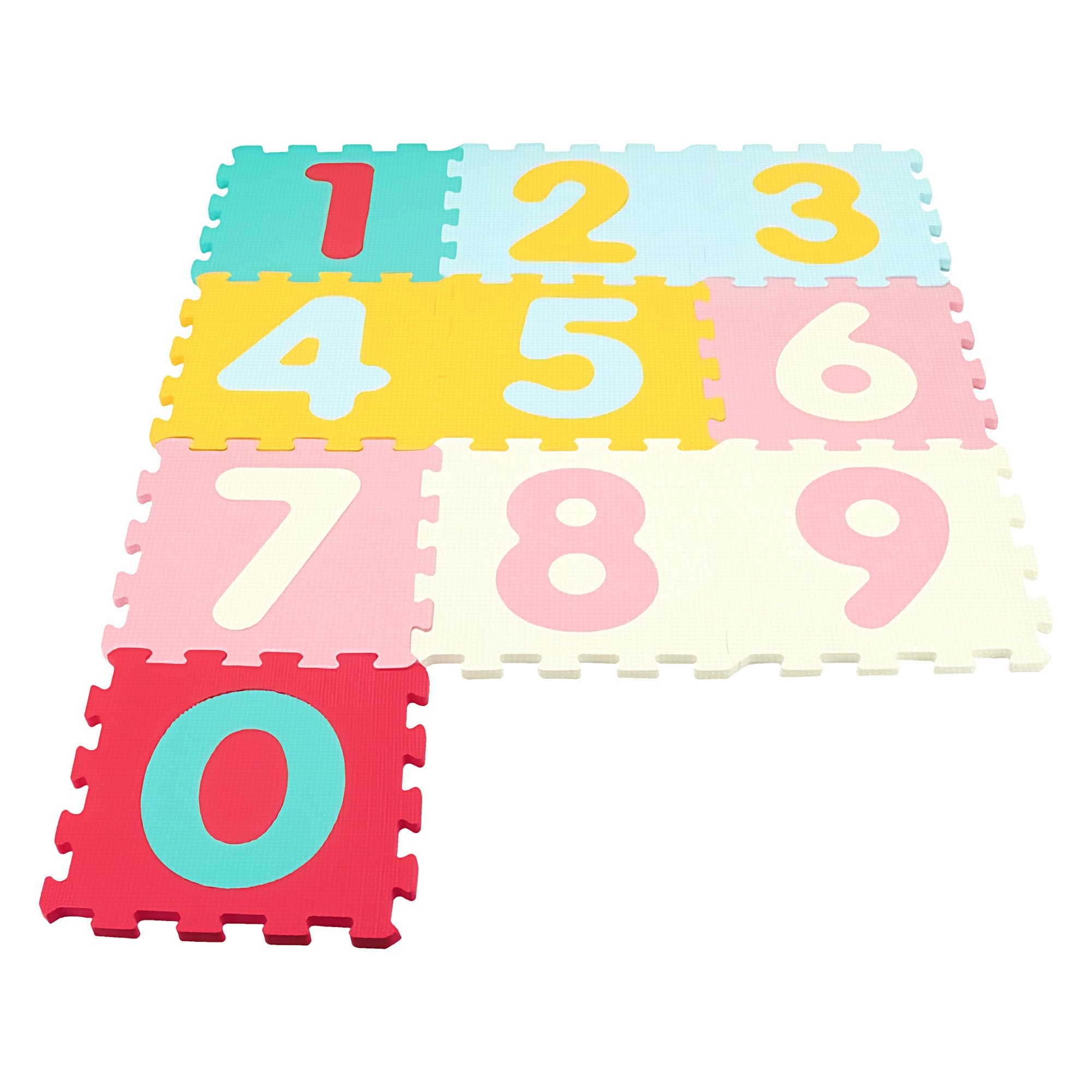 The Moon Brand Kids Puzzle Activity Floor Mat Best Playmat for Cognitive Development, Nonslip Surface Easy to Clean Birthday Gift Ideas for 10 Months and Above - Numbers (10pcs)