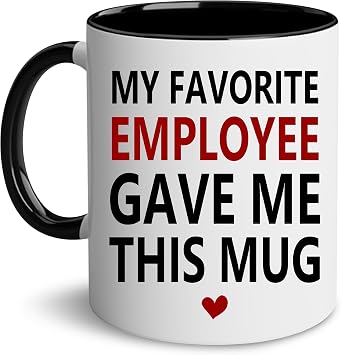 Christmas Gift for Boss - My Favorite Employee Gave Me This Mug - Funny Office Worker Mug for Boss, Manage, Coworker From Employeer - Appreciation Retirement Christmas Birthday Gifts