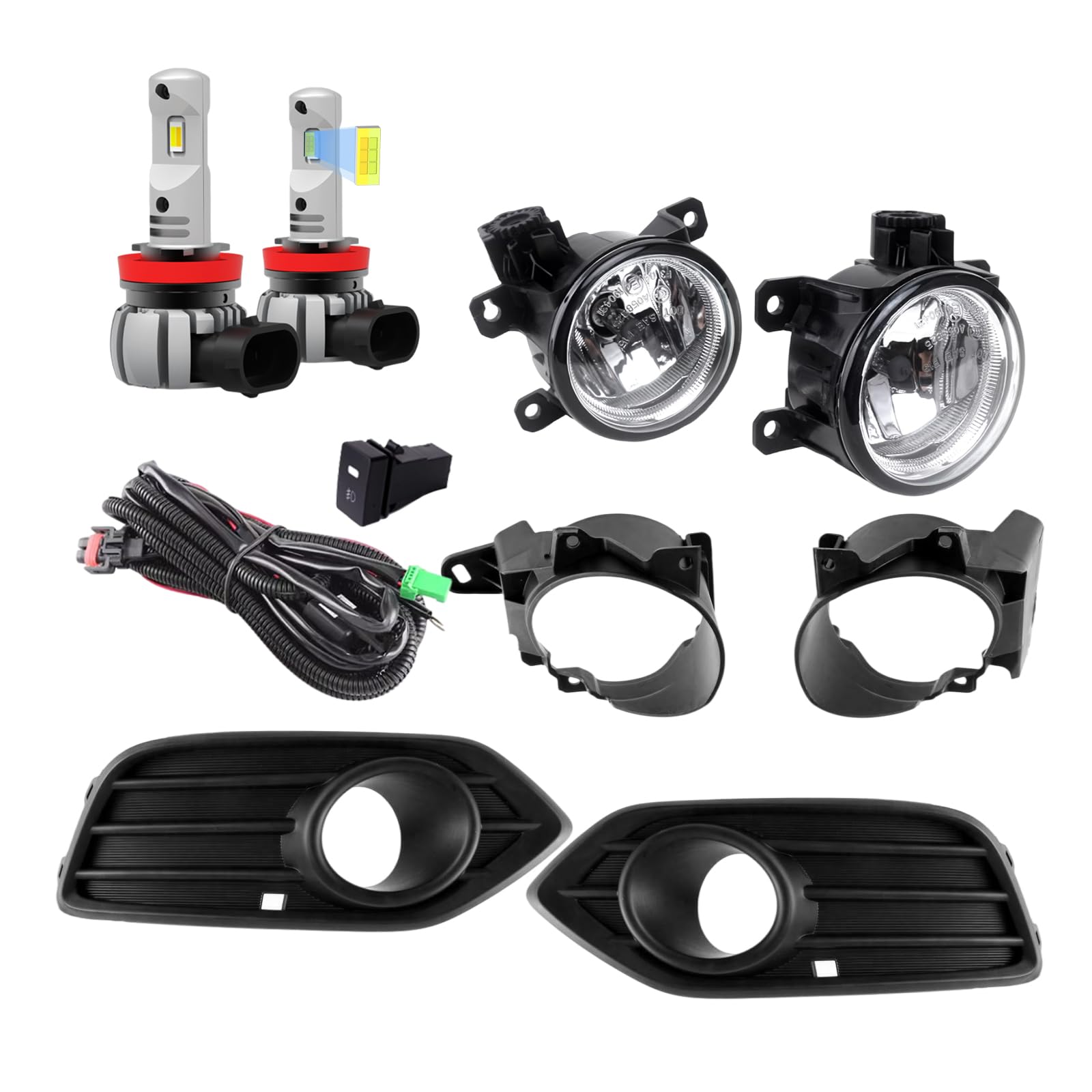 ヴェゼル　RU系　純正LEDフォグランプ ホンダ ヴェゼル RU1/RU2/RU3/RU4 純正交換タイプ フォグ LED