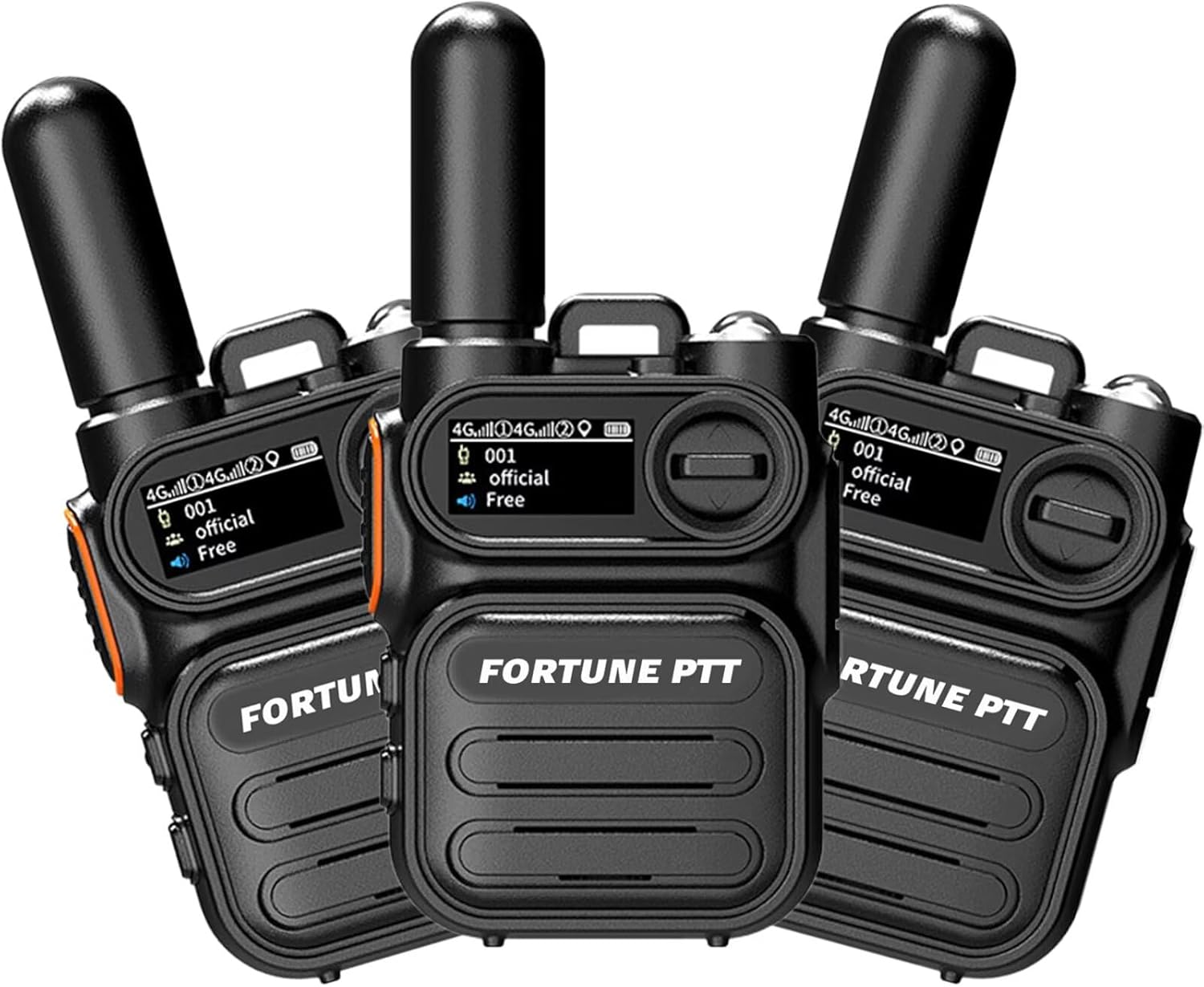 Fortune PPT Global Walkie Talkie 4G POC two-way radios (2-Pack) with SIM