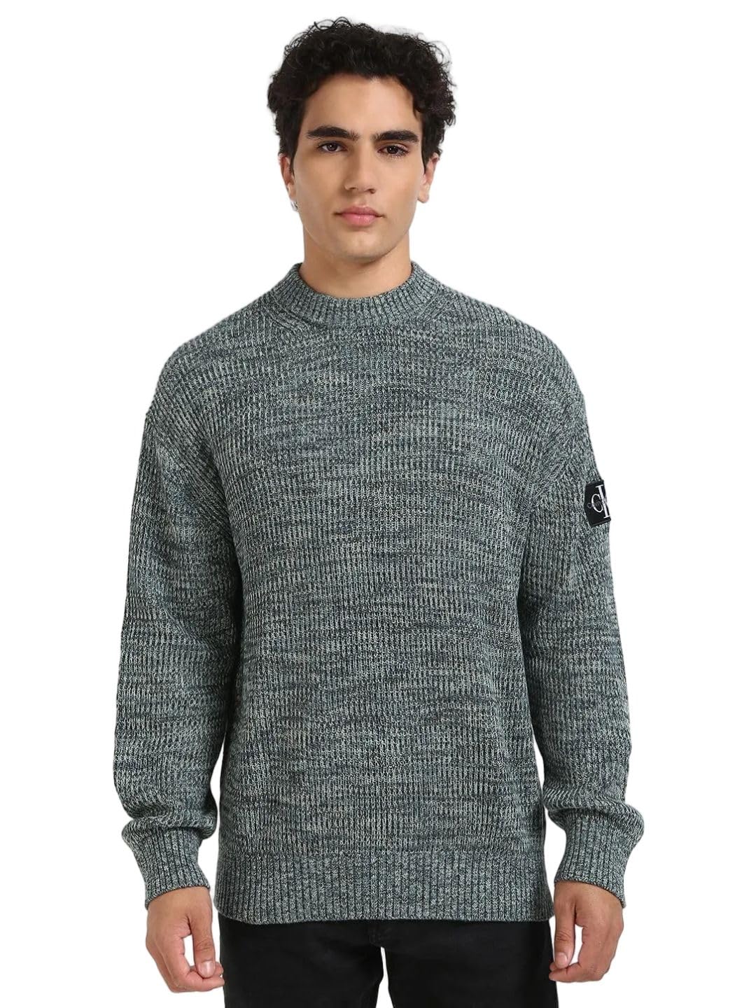 calvin klein jeans Printed Relaxed fit Cotton Sweater-picture-25