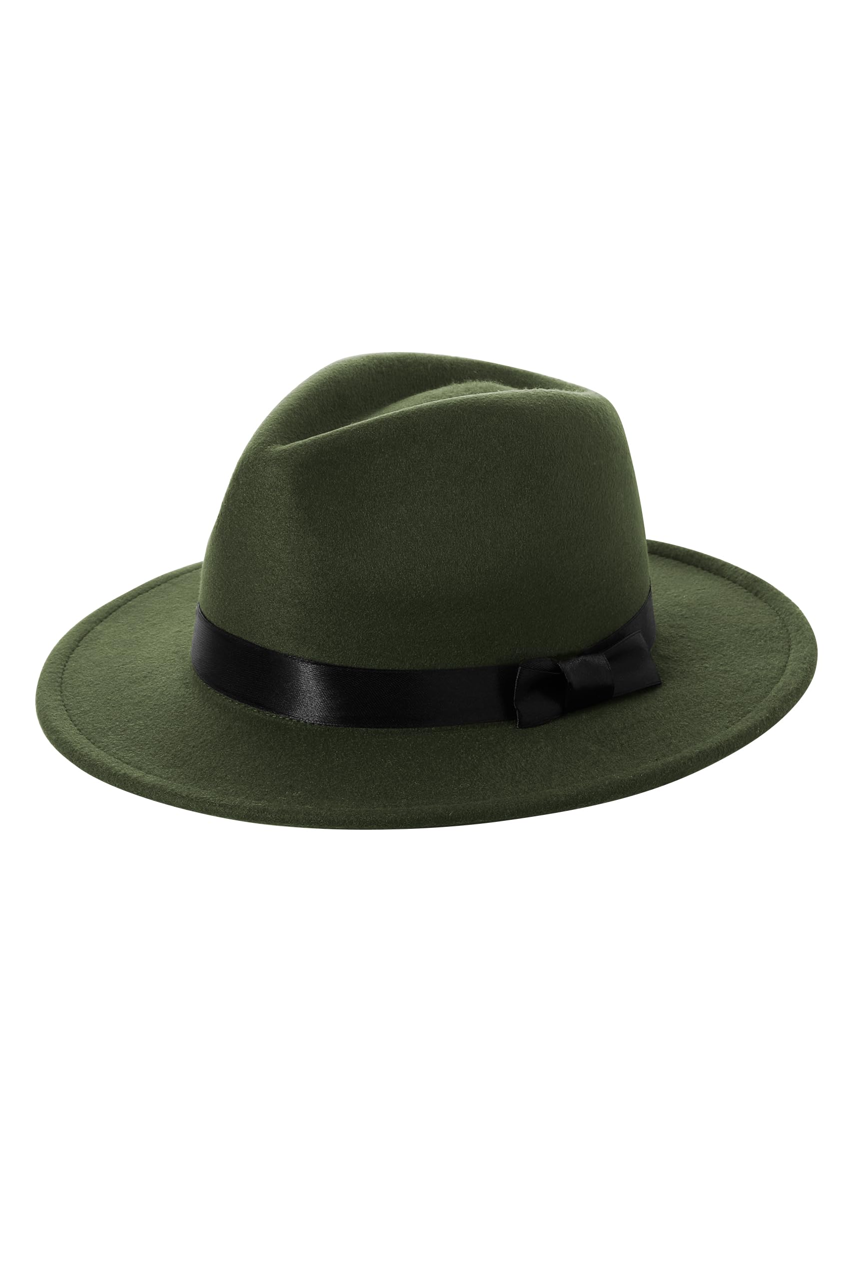 BABEYOND 1920s Fedora Hat for Men Gatsby Wide Brim Hat Felt Panama Cap