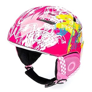 BeBeFun Toddler and Kids Ski Helmet Snowboarding Helmet with Goggles for Snow Activity Ultra Lightweight Comfort and Warmth Small Size ASTM & CE Certified Suggest 2-6years